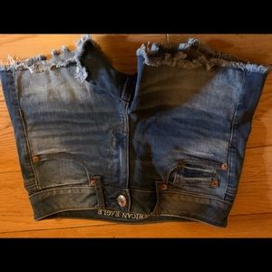 American Eagle midi jean shorts